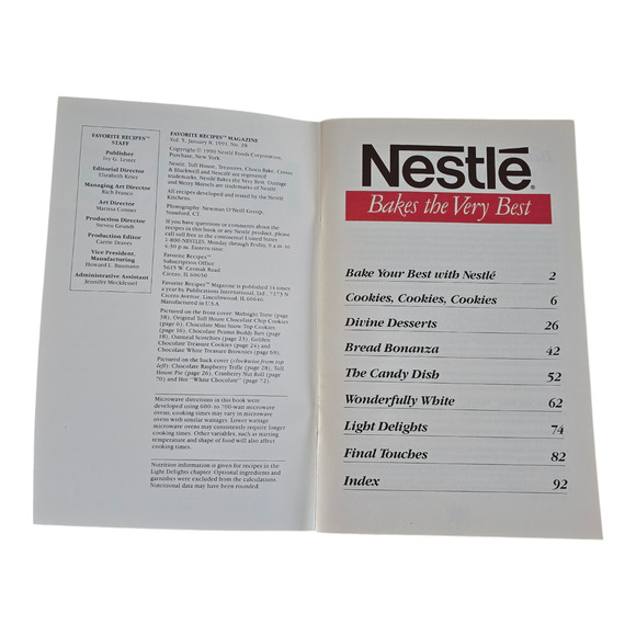 Nestle Bakes the Very Best Recipe Booklet January 8 1991 Vol 5 No 28 - Picture 3 of 5